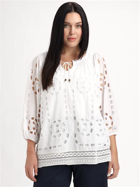 michael kors white blouse|Michael Kors blouse sale.